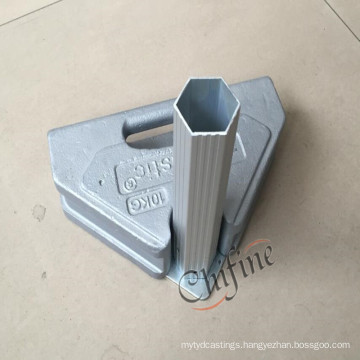 Gazebo and Tent Leg Weight by Sand Cast